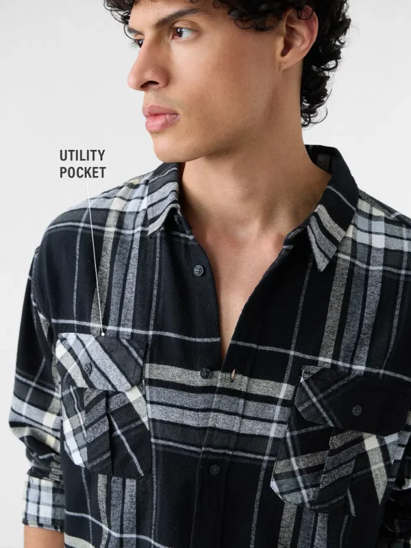 Plaid Shirt: Steel